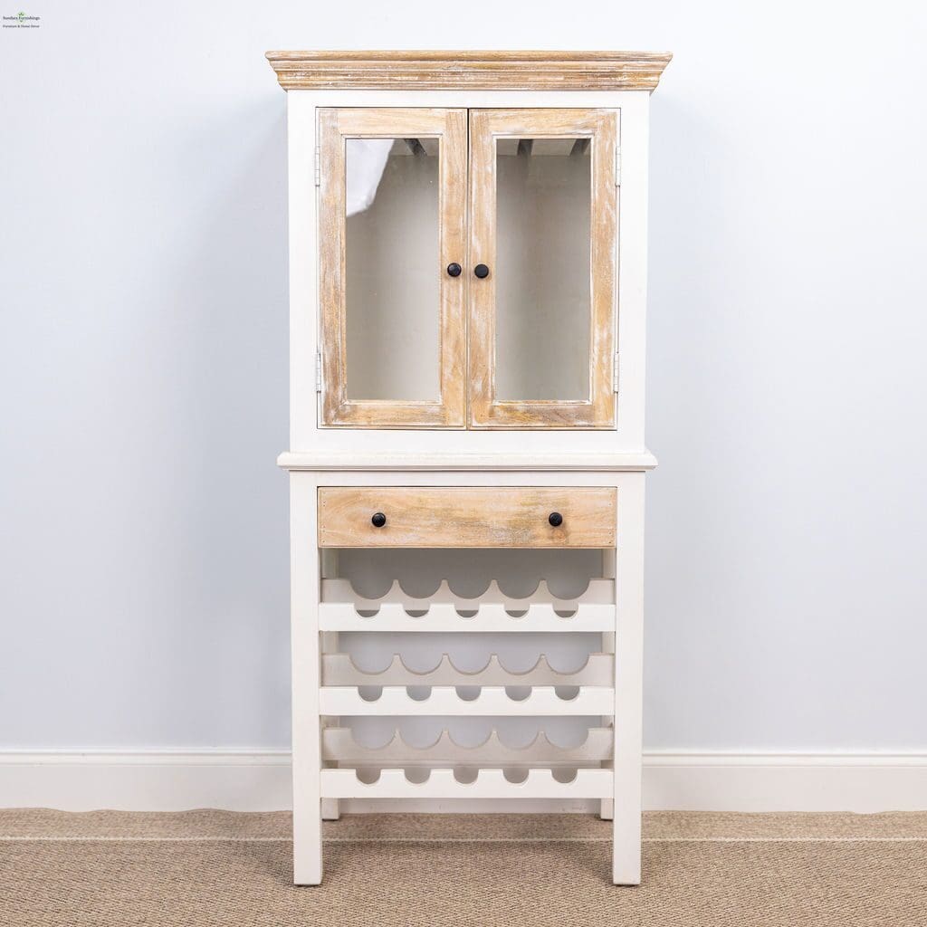 Mango wood wine online rack