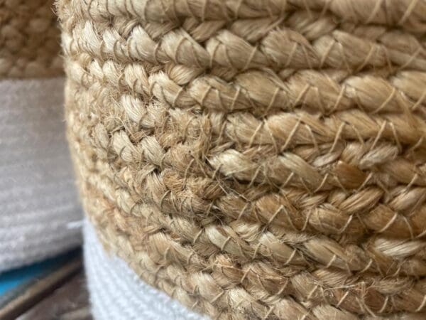 A close up of the bottom of a basket