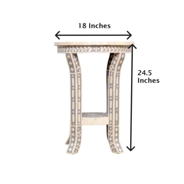 A table with measurements on it