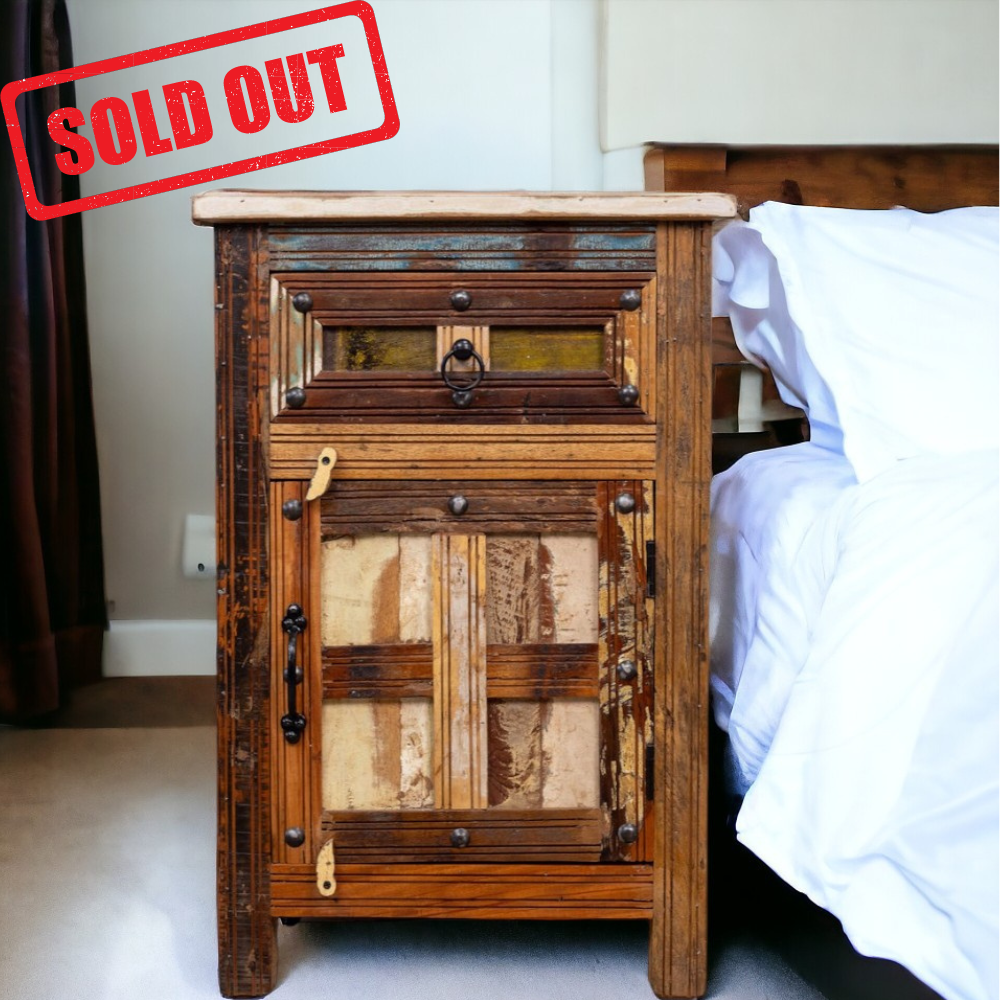 large reclaimed wood nightstand sold out
