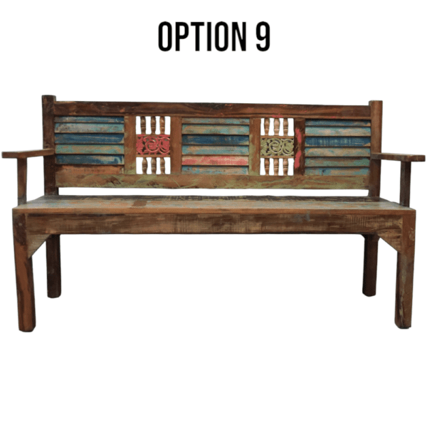 reclaimed wood bench option 9