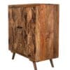 Unique Herringbone Design Hand-crafted Wood 2 Door Cabinet - Image 6