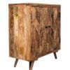 Unique Herringbone Design Hand-crafted Wood 2 Door Cabinet - Image 7