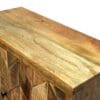Unique Herringbone Design Hand-crafted Wood 2 Door Cabinet - Image 8
