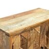 Unique Herringbone Design Hand-crafted Wood 2 Door Cabinet - Image 9