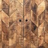 Unique Herringbone Design Hand-crafted Wood 2 Door Cabinet - Image 10