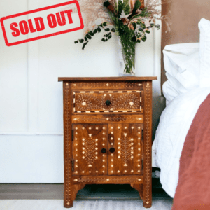 Teak inlay nightstand - sold out