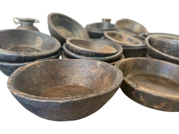 Vintage wood bowls