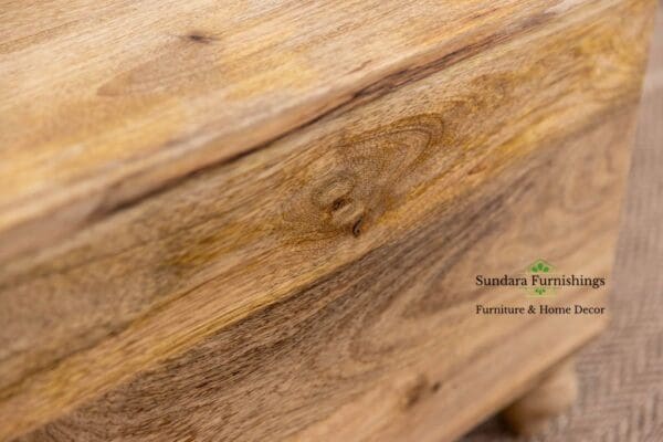 A close up of the wood grain on a table