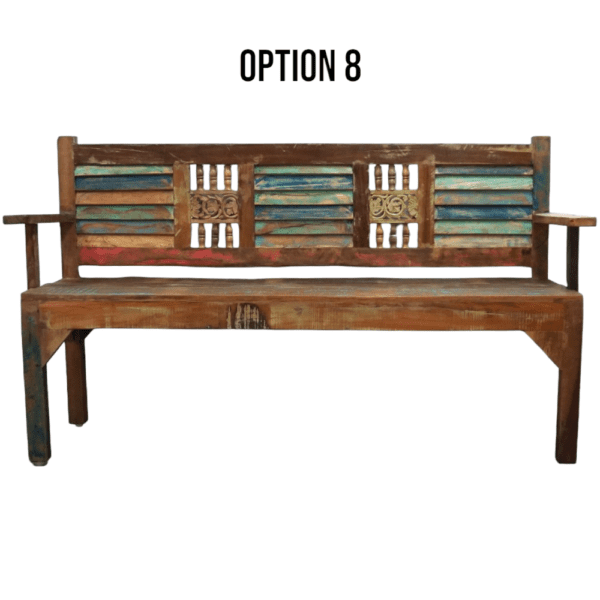 reclaimed wood bench option 8