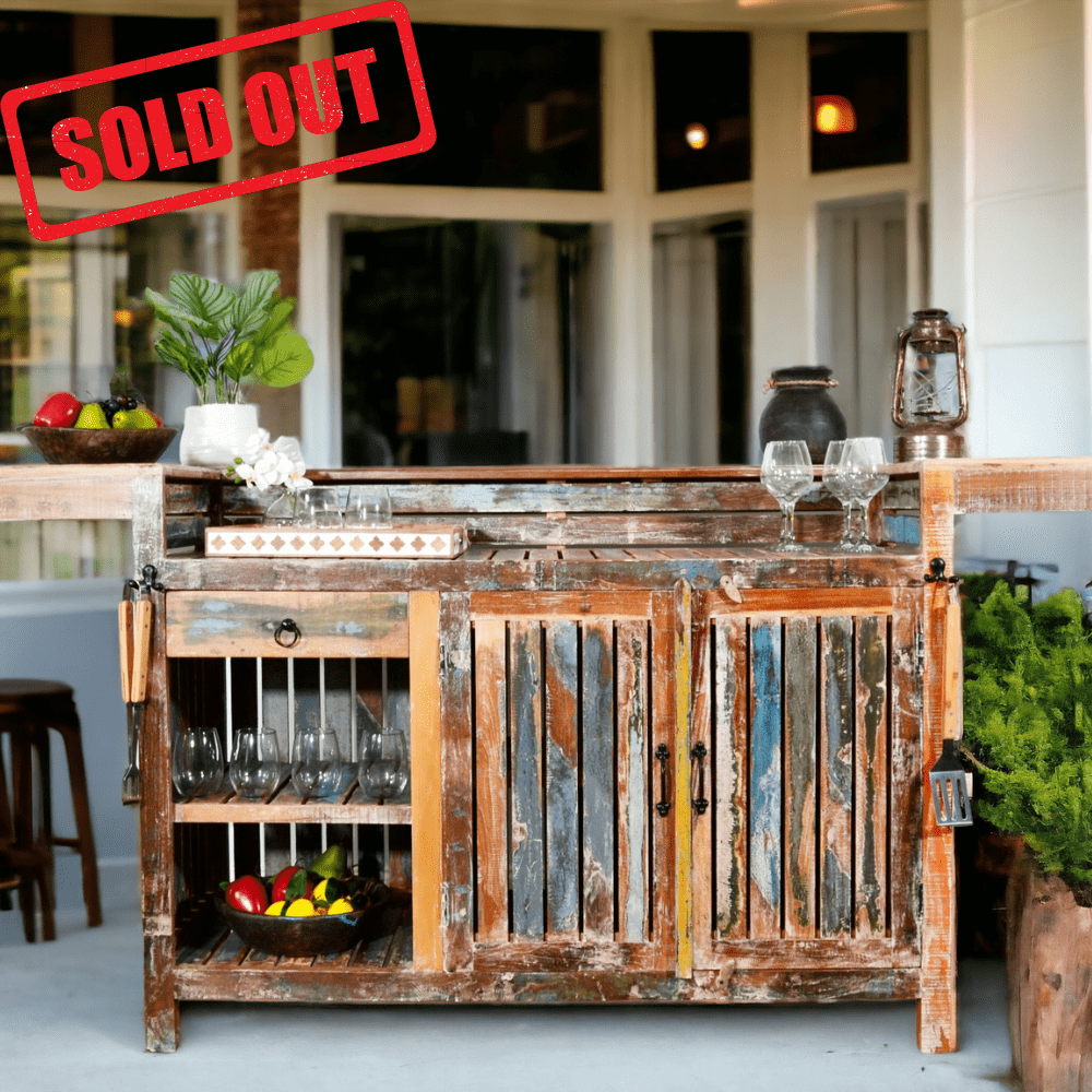 reclaimed wood bar counter sold out