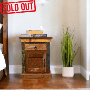 reclaimed wood nightstand sold out