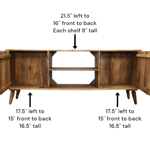 TV Stand Hand-crafted with a Stunning Sunburst Design - Image 12
