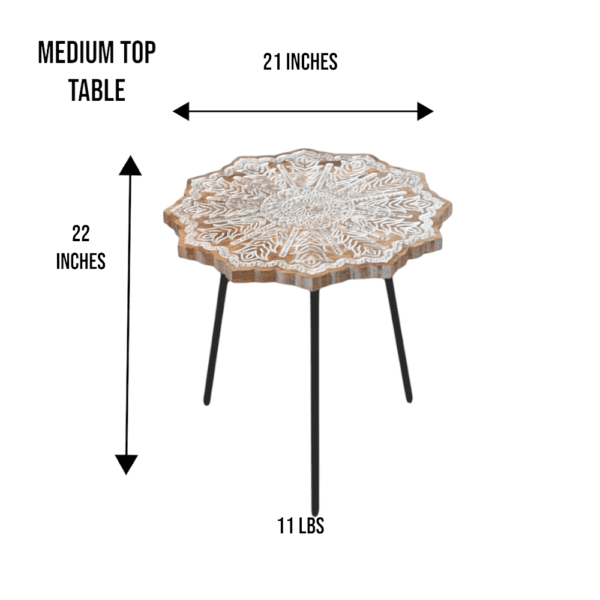 medium top mandala table