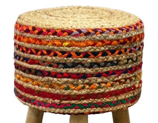 hand-crafted jute stool