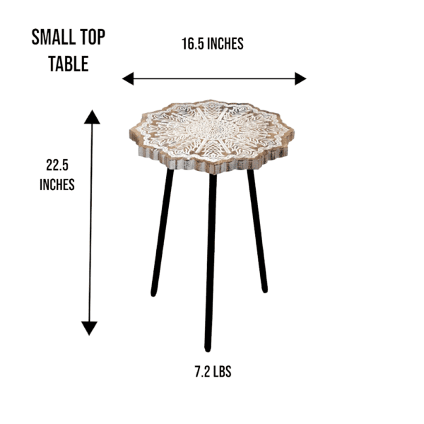 small top mandala accent table