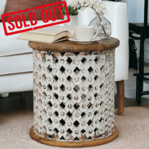 Hand-crafted wood lattice table - sold out