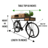 Vintage Bicycle Console Table with Drawers - Image 8