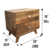 Unique Nightstand Side Table with Drawers - Image 8