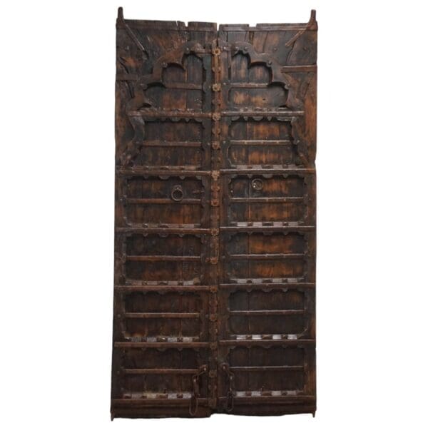 Pair of ornate vintage doors on a white background