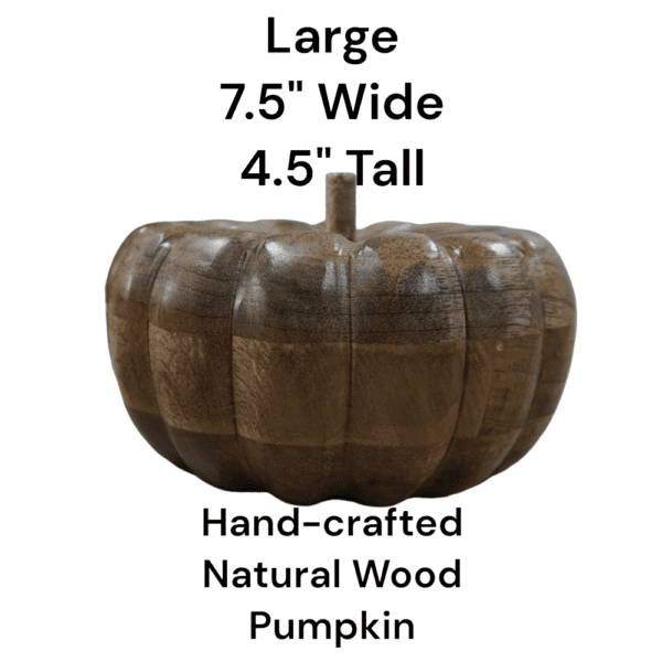 Sized Picture of hand-crafted wooden fall pumpkin