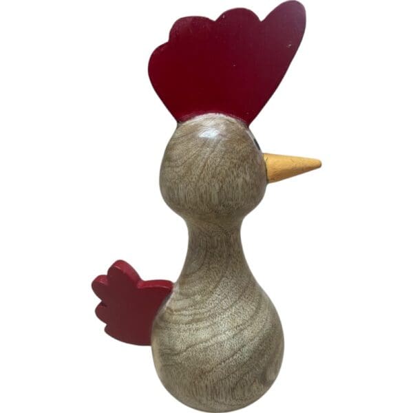 Hand-crafted Set of Two Wooden Chickens - Image 6