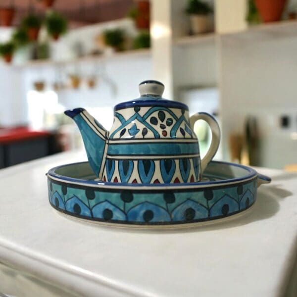 Ceramic Teapot with a Matching Tray - Image 8