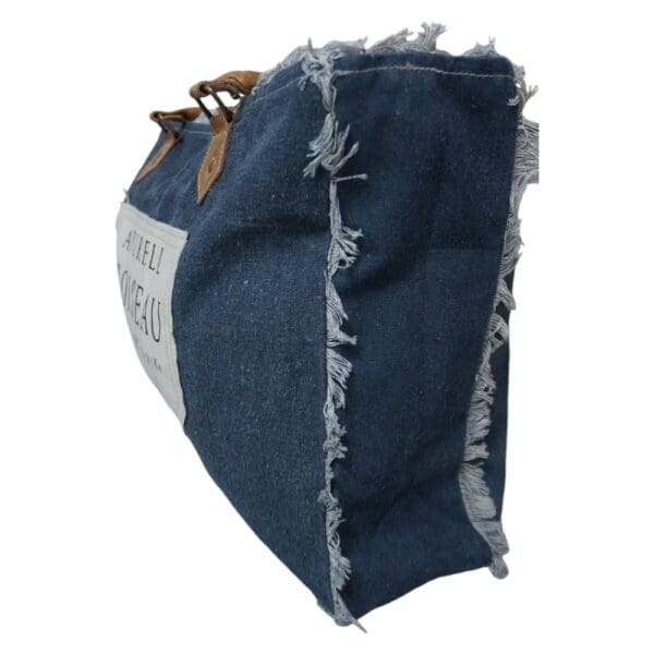 Cotton Canvas Soft Denim Tote Bag - Image 4