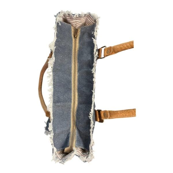 Cotton Canvas Soft Denim Tote Bag - Image 5