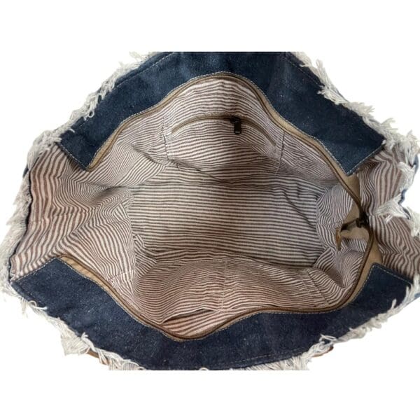 Cotton Canvas Soft Denim Tote Bag - Image 6