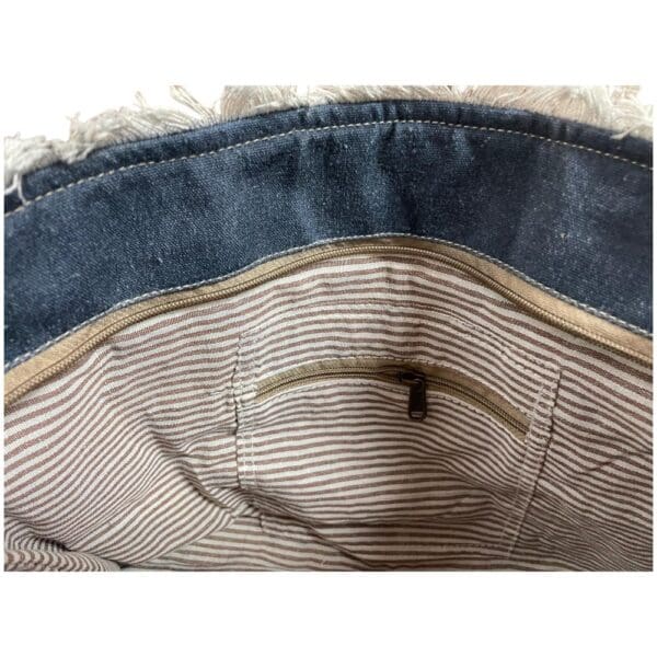 Cotton Canvas Soft Denim Tote Bag - Image 7