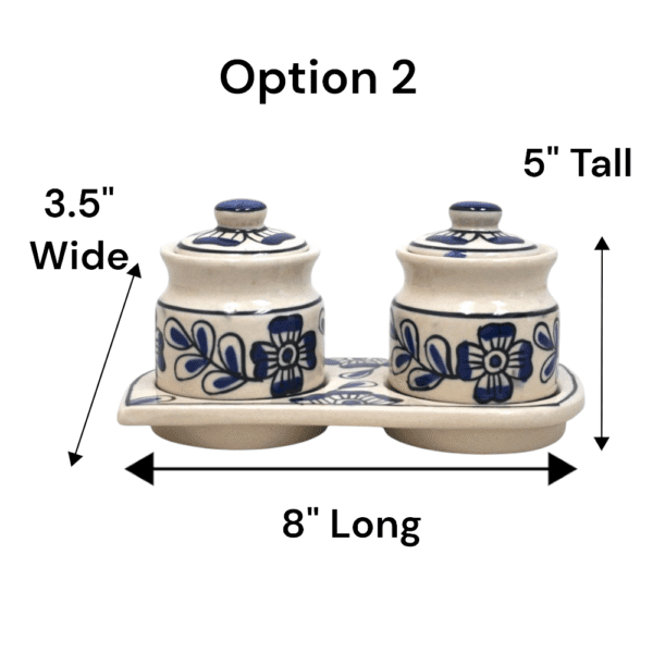 Set of Two Ceramic Pots with a Matching Tray - Image 8