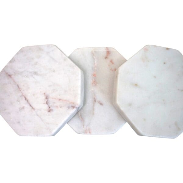 Set of 4 Octagonal Marble Drink Coasters - Image 9