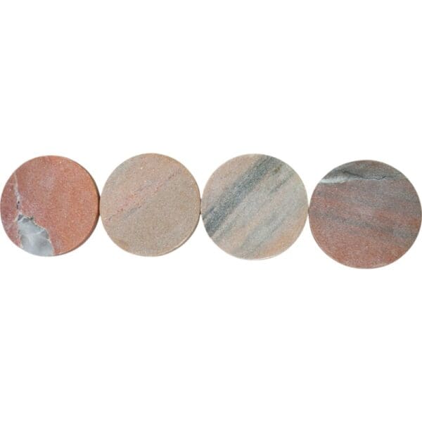 Set of 4 Round Pink Marble Drink Coasters - Image 8