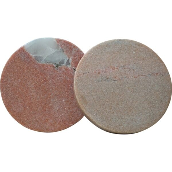 Set of 4 Round Pink Marble Drink Coasters - Image 9