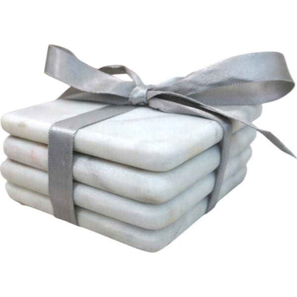 Set of 4 Square Marble Coasters - Image 6