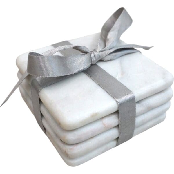 Set of 4 Square Marble Coasters - Image 7