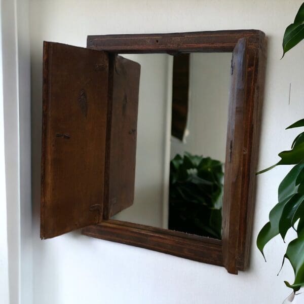 Vintage window with shutters mirror