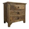 3-Drawer Side Table/Nightstand Hand-Carved - Image 7