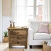 3-Drawer Side Table/Nightstand Hand-Carved - Image 5