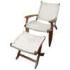 Hand-crafted Chair with Matching Footrest - Image 5