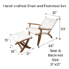 Hand-crafted Chair with Matching Footrest - Image 10