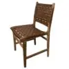 Pair of Chairs Solid Wood and Leather Hand-Crafted - Image 4