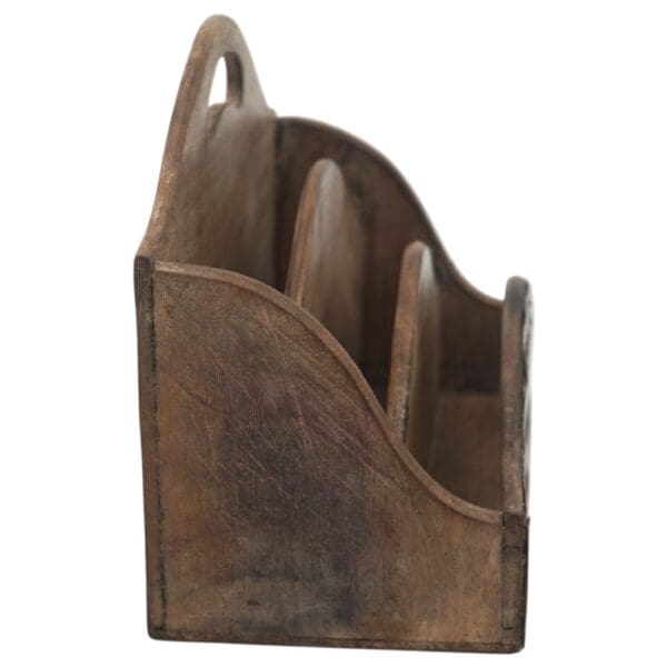 Vintage Wood Desk Tidy Letter Organizer - Image 7