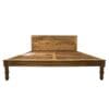 Hand-Carved Queen Bedframe Natural Floral - Image 2