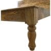 Hand-Carved Queen Bedframe Natural Floral - Image 8