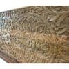 Hand-Carved Queen Bedframe Natural Floral - Image 10