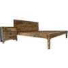 Hand-Carved Queen Bedframe Natural Floral - Image 7