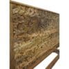 Hand-Carved Queen Bedframe Natural Floral - Image 6