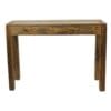 Mango Wood Console Table with Hidden Drawer Natural Wood - Image 5